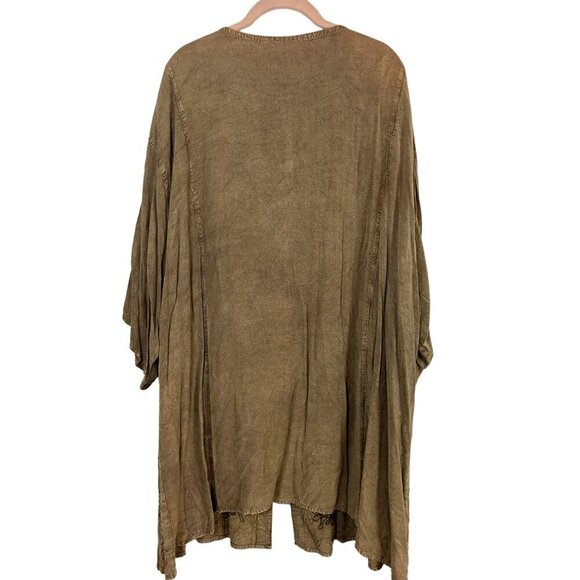 Erika Brooke Top Women 48 Brown Animal Print Velvet Boho Western Retro 80s Twee - Picture 9 of 13